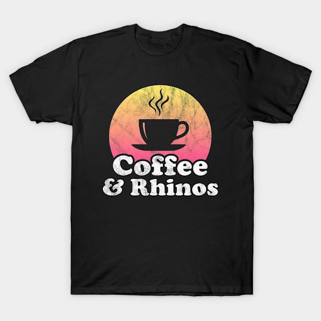 Coffee and Rhinos T-Shirt by JKFDesigns